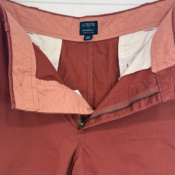 J. Crew GRAMERCY Rust Red 100% Cotton Flat Front Casual Shorts - Picture 8 of 13